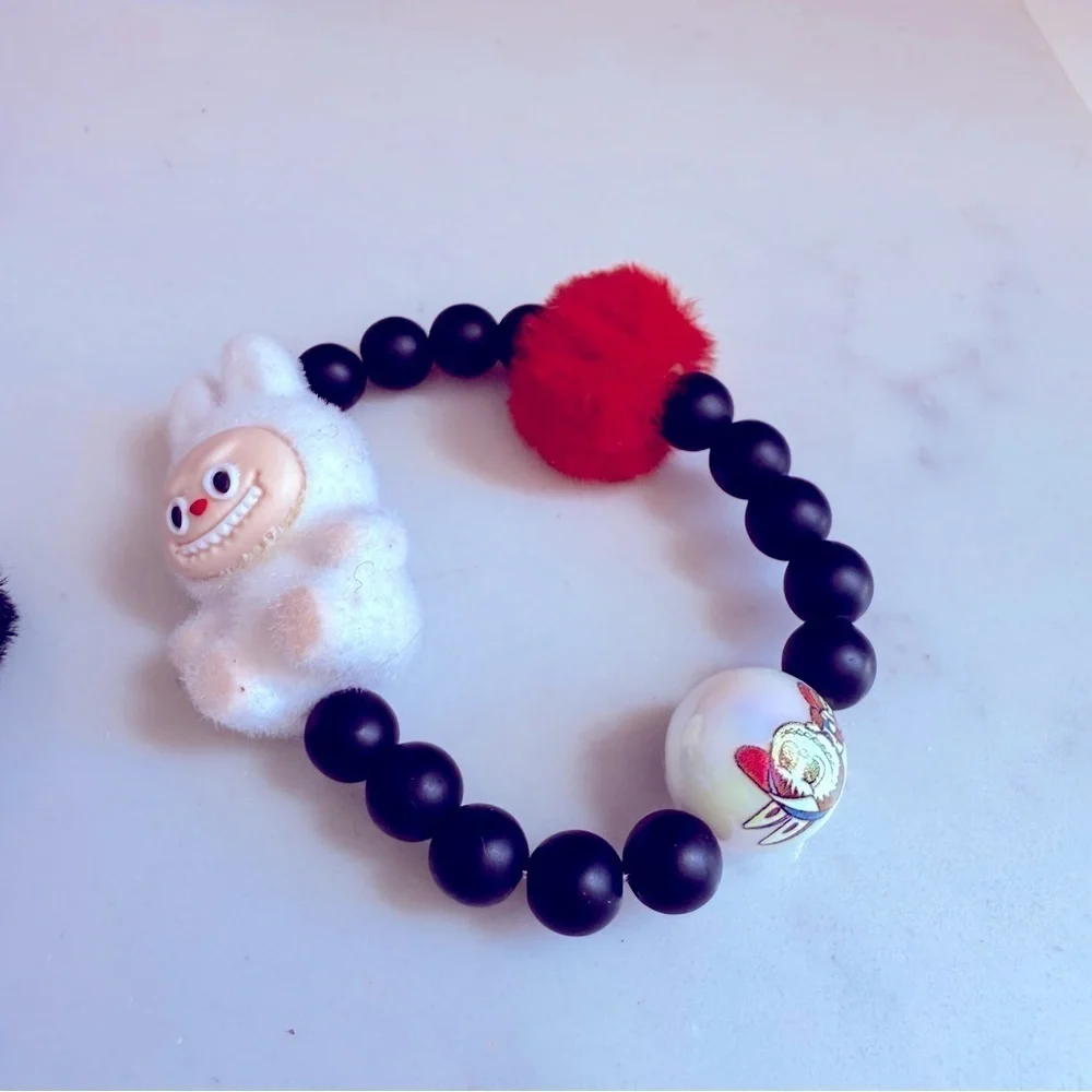 NWOT 1 Handmade Labubu Beaded Bracelets for Kids